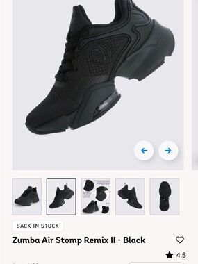 Zumba Fitness All-Black Air Stomp Remix II Sneakers